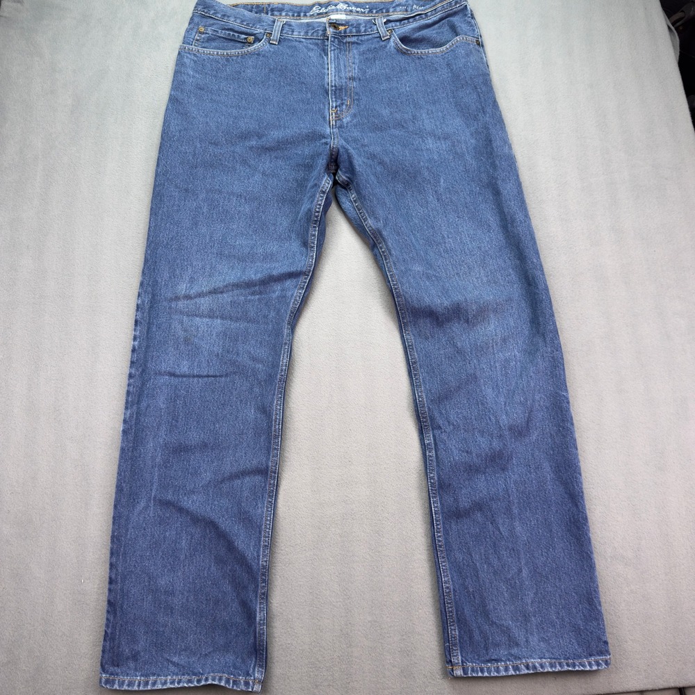Eddie Bauer Relaxed Fit Jeans 38x34 Blue Denim Mens 14307285